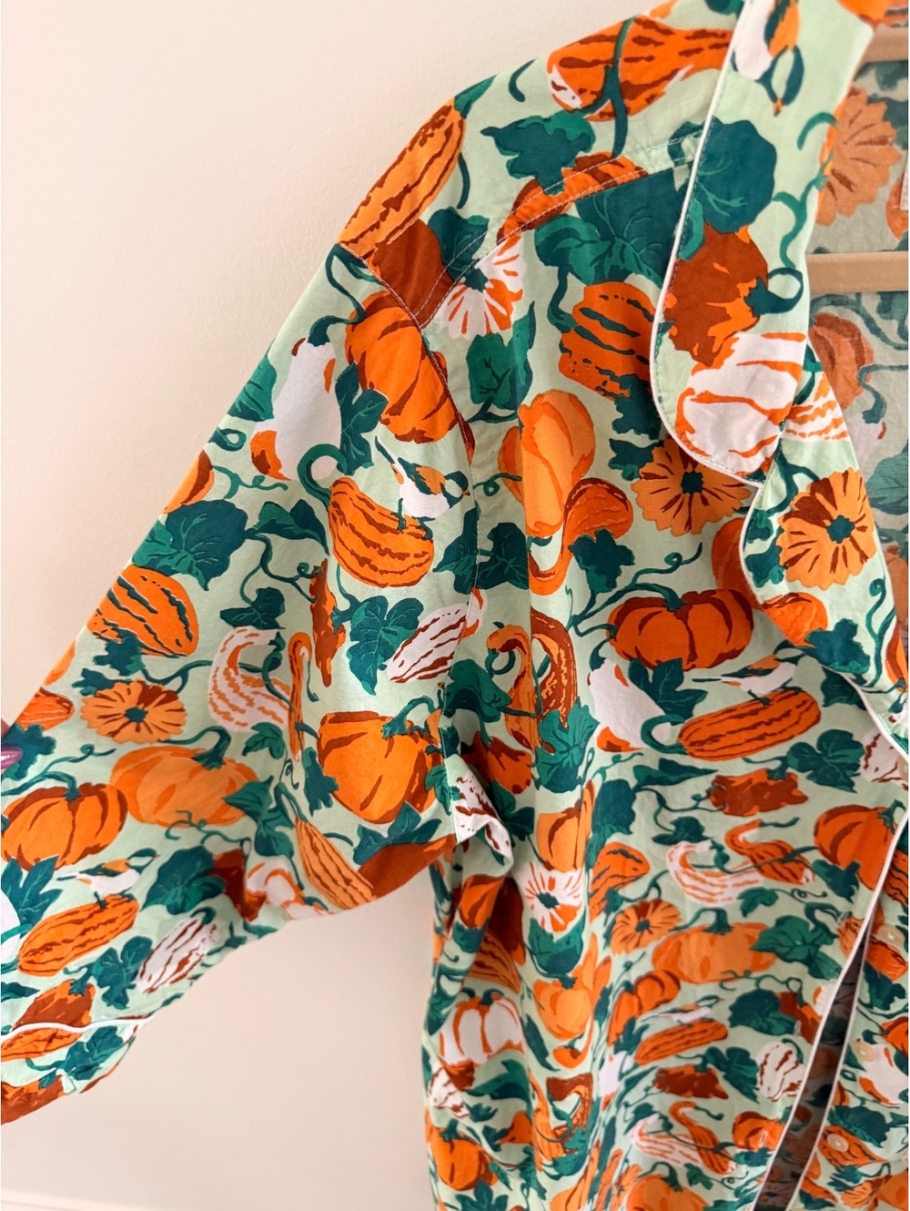 Printfresh Women's 2X Pumpkin Print Nightgown - Picture 4 of 5